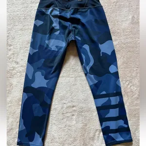 Athleta Women's‎ Blue Camo Sonar Capri Compression Leggings Size S thumbnail 10
