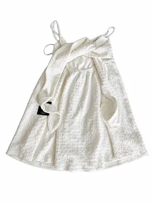 Lulus White Textured Tie-Back Mini Dress NWT thumbnail 6