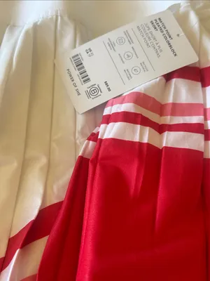NWT $89 Athleta Women Skort Match Point Pleated Color Block XS Red White thumbnail 5