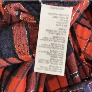 Free People Red & Blue Plaid Tunic Oversized Wool Blend Top(Size Small) thumbnail 6