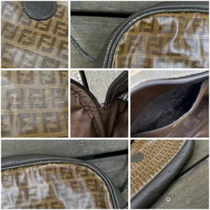 Authentic Vintage Tan Brown Monogram Fendi Shoulder Bag Purse thumbnail 14
