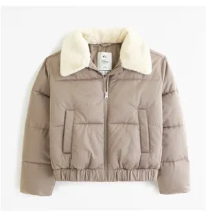 Abercrombie and Fitch Ultra Collection Faux Fur Collar Bomber Jacket thumbnail 1