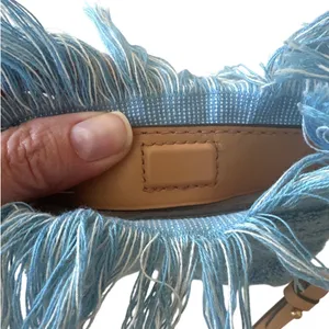 Tory Burch Terry Phone Crossbody Blue Fringe Mini Bag‎ thumbnail 9
