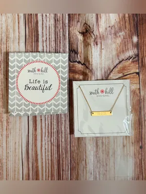 South Hill Designs Gold Mom Reversible Arrow Pendant Necklace NWT thumbnail 2