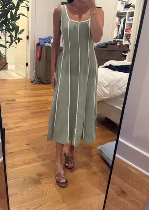 Bobbles and Lace Linen Midi dress thumbnail 2