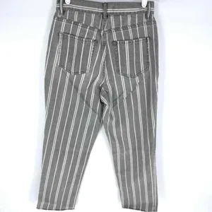 PacSun Gray Double Stripe High Waisted Straight Leg Jeans‎ 27 thumbnail 3