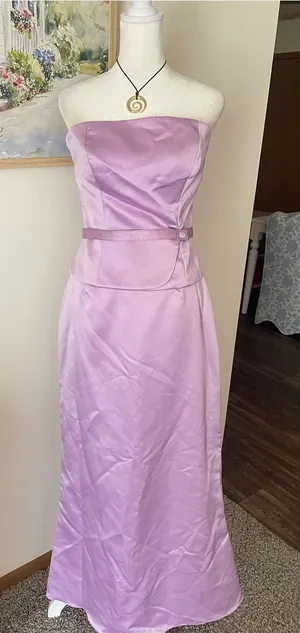 Victoria's Secret Moda International Y2K Satin Lilac Top & Skirt Matching Set thumbnail 1