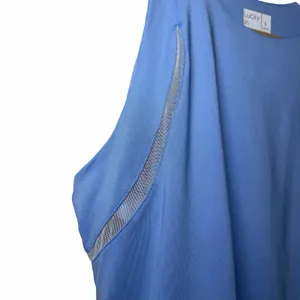 Lucky In Love Linen High Neck Action Tank Women L Peri Blue Tennis Pickleball thumbnail 7
