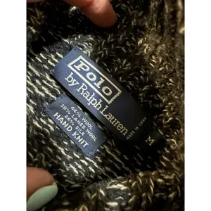 Polo Wool Blend Vtg Turtleneck Medium Unisex M Sweater‎ Speckled Handknit Silk thumbnail 5