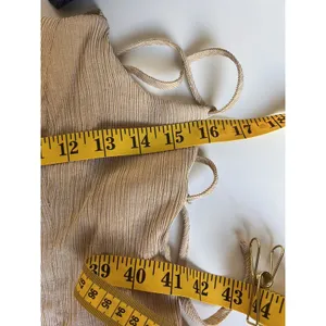 House of Harlow 1960 x Revolve Madeline Jumpsuit Womens Large Cream White Ribbed thumbnail 9