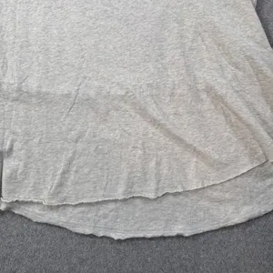 Umgee Short Sleeve Cut Off Tee Shirt Women's Large Linen Blend High Low Top thumbnail 5