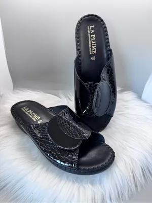 Paola Adjustable Leather Slide Sandals Women’s Size 40 Made in Italy thumbnail 2