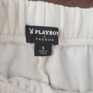 PLAYBOY White Sweatpants with Red Logo Accent Size Small By Pacsun thumbnail 2