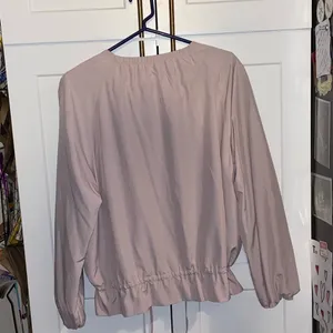 Zara Basic lightweight crew neck peplum drawstring windbreaker jacket lilac pink thumbnail 10