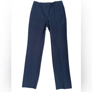 J Crew Factory women’s Slim-fit full-length trouser pant navy blue Size 6 NWT thumbnail 2