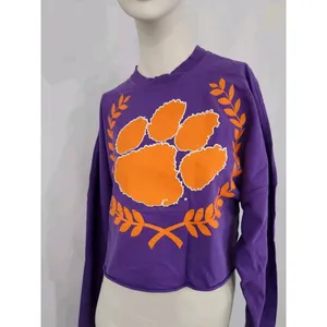 Womens Clemson Tigers Laurels Crop‎ Long Sleeve T-Shirt Spirit Jersey Sz SMALL thumbnail 12