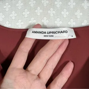 Amanda Uprichard‎ Orange Brown Twist Front Top thumbnail 4