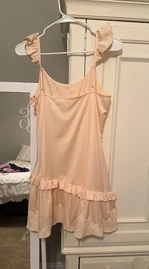 Love Shack Fancy Dress mini with lace detailing thumbnail 1