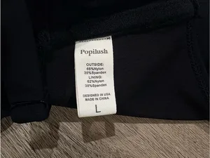 Popilush Plunge High Cut Adjustable Side Ties One-Piece Swimsuit Size L thumbnail 2