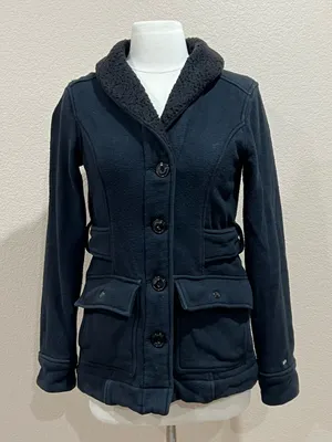 OBEY Black Fleece Peacoat Jacket Size Medium thumbnail 2