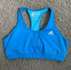 Adidas Climacool Techfit blue wireless pullover Racerback sports bra thumbnail 1