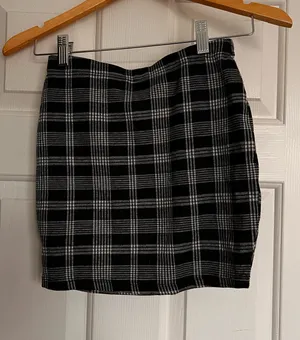 Plaid skirt Black thumbnail 1
