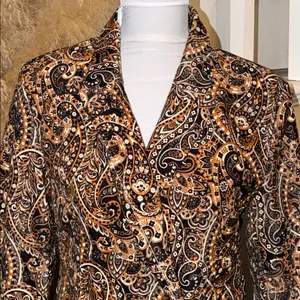 Driftwood Velvet Paisley Jacquard Blazer 70’s Western Embroidery Boho SZ S thumbnail 3