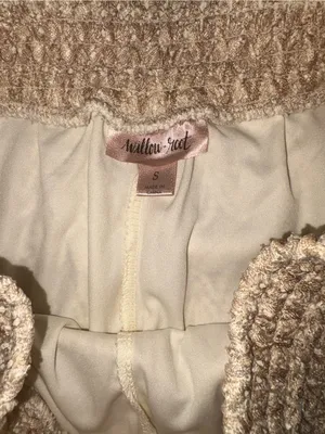 Willow & Root Beige Textured Flare Pants Brown thumbnail 3