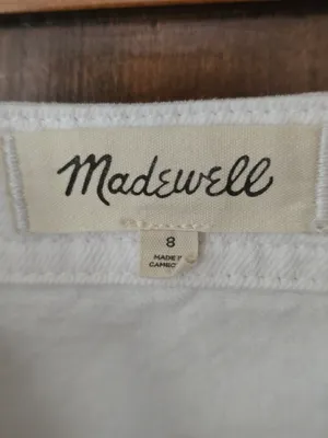 O Madewell White Top with Branded Neck Label Size 8 thumbnail 5