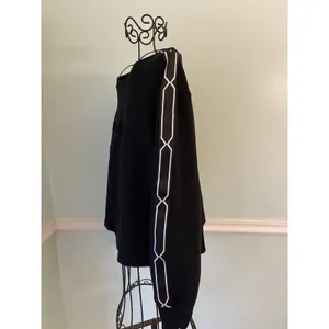 Hunter for Target Womens 1X Black Sweatshirt‎ Logo Tape Sleeve Sweater Casual thumbnail 7