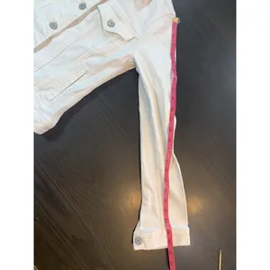 Abercrombie & Fitch White Denim Trucker Jacket Womens XS 144J0317 Stretch Cotton thumbnail 15