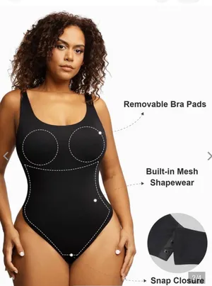 NWOT Black Sculpting Shapewear Bodysuit - Sleek Support thumbnail 4