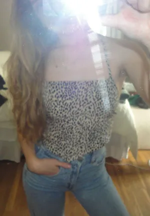 Cheetah Print Wrap Tie top Multi thumbnail 2