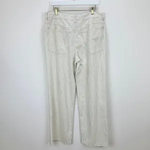 Madewell Low Slung Baggy Jeans Grey Railroad Stripe White Cream Rigid US 30 NWT thumbnail 10
