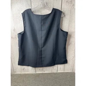 Elisabeth Williams Womens XL Black Sleeveless Shell Scoop Neck Blouse Tank Top thumbnail 2