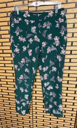 Eliane Rose Green‎ Floral Dress Pants Size 10 thumbnail 1