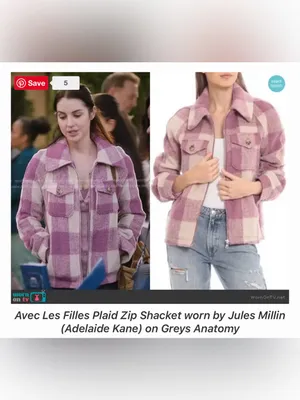 Anthropologie Avec Les Filles Women’s Pink Plaid Zip Crop Top Jacket Size Small thumbnail 2