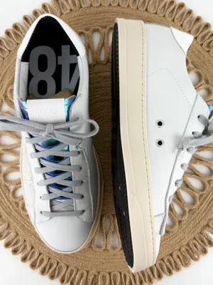 NEW P448 Jack Sneakers White Metallic Women’s Sz 41 EU 9.5 US thumbnail 5