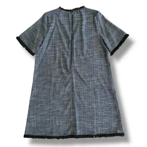 Doe & Rae Tweed‎ Shift Dress Black Gray L NWT Workwear Parisian Chic Capsule thumbnail 6