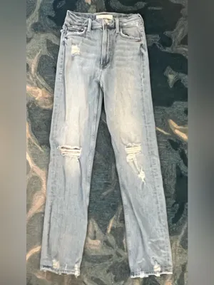 MOTHER Superior High Waisted Rider Skimp Jeans Blue Straight Size 25 thumbnail 4