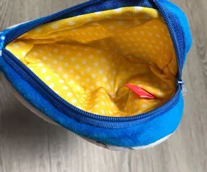 snoopy head smiling mini coin pouch bag Blue thumbnail 3