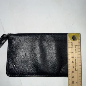 Vintage HOBO INTERNATIONAL Black Patent Leather Folding Wristlet Clutch Wallet thumbnail 14