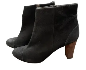 COLE HAAN Harper Bootie II Black Nubuck Leather Side Zip Ankle Size 6 1/2‎ thumbnail 1
