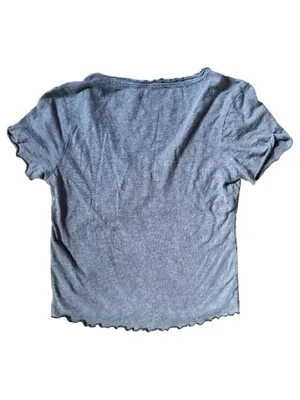 BDG Distressed Krissy V Neck Crop Top Size Medium thumbnail 4