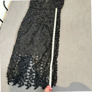 Bardot Lace Midi Dress Womens 4 XS‎ Black High Neck Floral Cocktail thumbnail 9