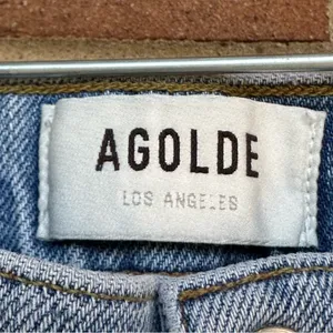 Agolde Toni Light Wash Denim Distressed Jeans Size 24 thumbnail 3