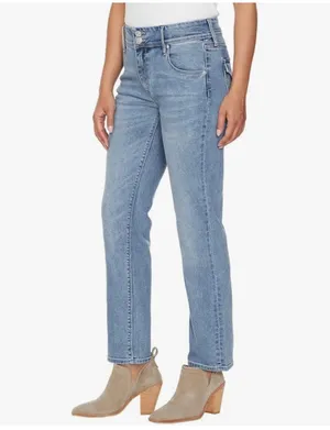Hudson Women's Mid-Rise Slim Straight Leg Jeans thumbnail 3