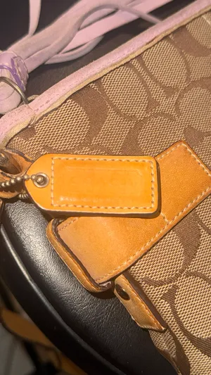 Coach SignaturePurple and Pink FlowerAppliqué Shoulder Bag (Style 1469) thumbnail 11