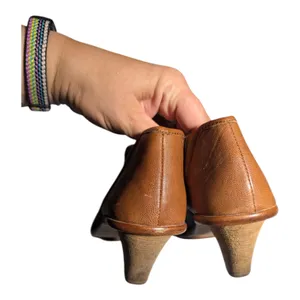 Anthropologie Matt Bernson Marlow Gray Wool Brown Leather Ankle Booties Sz 8 thumbnail 3
