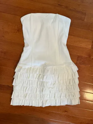 NWT Edikted Strapless Ruffled Mini Dress thumbnail 4